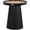 ΤΡΑΠΕΖΑΚΙ ΒΟΗΘΗΤΙΚΟ DENTON HM18023.01 MDF TOP ΦΥΣΙΚΟ ΞΥΛΟΥ-ΒΑΣΗ ΜΑΥΡΗ Φ45x51,5Υεκ.