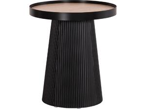 ΤΡΑΠΕΖΑΚΙ ΒΟΗΘΗΤΙΚΟ DENTON HM18023.01 MDF TOP ΦΥΣΙΚΟ ΞΥΛΟΥ-ΒΑΣΗ ΜΑΥΡΗ Φ45x51,5Υεκ.