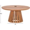 ΤΡΑΠΕΖΙ ΣΑΛΟΝΙΟΥ TALBERT HM18024 MDF ΣΕ ΑΝΟΙΧΤΟ ΦΥΣΙΚΟ ΞΥΛΟΥ Φ80x40,5Υεκ.