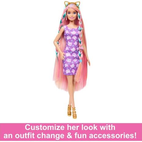 Barbie Κούκλα Πολύχρωμα Μαλλιά