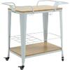RELIX Trolley Bar-Pro Μέταλλο Βαφή Άσπρο, MDF Απόχρωση Φυσικό (Ε5211,2)