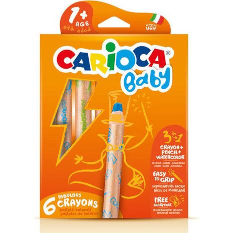 Ξυλομπογιές CARIOCA Baby (6 τεμάχια)