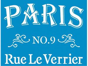 Στένσιλ "PARIS-RUE LA VERRIER" 30x30cm