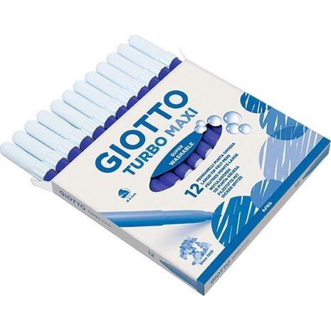 Μαρκαδόροι Giotto Turbo Maxi 5mm μονόχρωμοι μπλε σκούρο (συσκευασία 12 τεμαχίων) (456032)