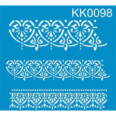 Στένσιλ μπορντούρες "Damask" 20x20 cm