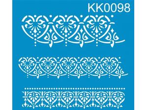 Στένσιλ μπορντούρες "Damask" 20x20 cm
