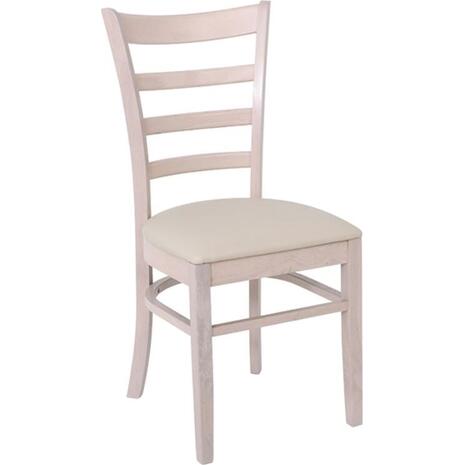 NATURALE Καρέκλα White Wash, Pu Εκρού (σετ 2 τεμαχίων) (Ε7052,5)