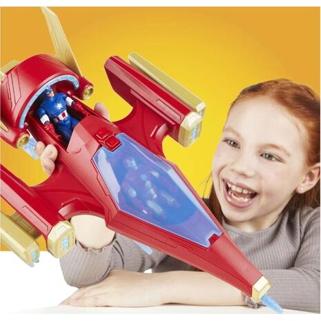 Jet μάχης Marvel Avengers με φιγούρα Iron Man Epic Hero Series Repulsor Blast Battle