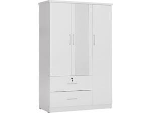 ΝΤΟΥΛΑΠΑ ΜΕ ΚΑΘΡΕΦΤΗ & ΣΥΡΤΑΡΙΑ JARRY HM2485.01 ΛΕΥΚΗ ΜΕΛΑΜΙΝΗ 119x48x183Υεκ