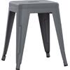ΣΚΑΜΠΟ ΜΕΤΑΛΛΙΚΟ MELITA HM0096.50 ΣΕ ΓΚΡΙ ΜΑΤ ΧΡΩΜΑ 37x37x45Υεκ.