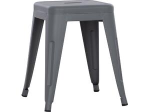 ΣΚΑΜΠΟ ΜΕΤΑΛΛΙΚΟ MELITA HM0096.50 ΣΕ ΓΚΡΙ ΜΑΤ ΧΡΩΜΑ 37x37x45Υεκ.