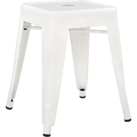 ΣΚΑΜΠΟ ΜΕΤΑΛΛΙΚΟ MELITA HM0096.41 ΣΕ MILK WHITE ΧΡΩΜΑ 37x37x45Υεκ.