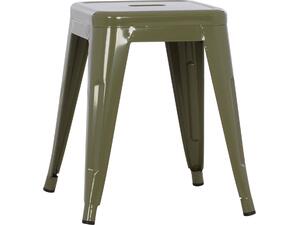 ΣΚΑΜΠΟ ΜΕΤΑΛΛΙΚΟ MELITA HM0096.43 ΣΕ DARK OLIVE ΧΡΩΜΑ 37x37x45Υεκ.