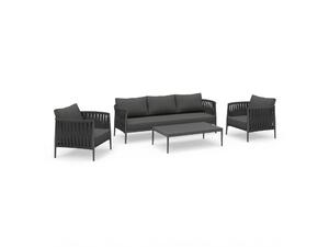 ΣΕΤ ΣΑΛΟΝΙ ΕΞΩΤΕΡΙΚΟΥ ΧΩΡΟΥ 4ΤΜΧ POLARIS SM6211.01 ΓΚΡΙ ΑΛΟΥΜΙΝΙΟ-ΣΧΟΙΝΙ-OLEFIN