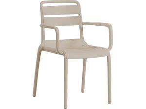 SERENATA Πολυθρόνα Στοιβαζόμενη, PP-UV Cappuccino (Ε3807,2W)