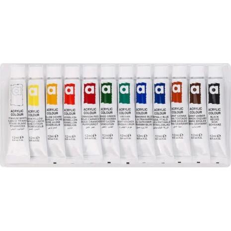 Σετ ακρυλικών χρωμάτων Sinoart 12ml (συσκευασία 12 τεμαχίων)
