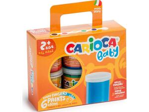 Δακτυλομπογιές Carioca baby 6 τεμαχίων 80ml KO032