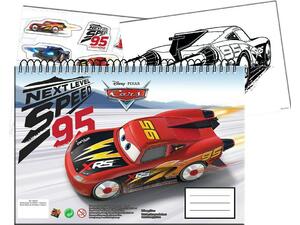 Μπλοκ Ζωγραφικής GIM Cars 23x33cm 40 φύλλων με αυτοκόλλητα (341-47416)