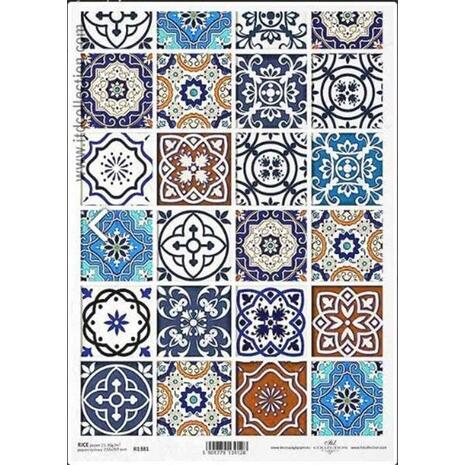 Ριζόχαρτο για Decoupage "Vintage-colourful tiles" 21x29εκ