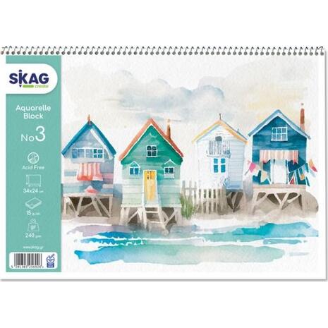 Μπλoκ ακουαρέλας Skag "Εποχές" 25x35cm No 3 250gr 15 Φύλλων (256926)