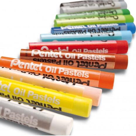 Λαδοπαστέλ Pentel Arts συσκευασία 12 χρωμάτων (Διάφορα χρώματα)