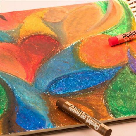 Λαδοπαστέλ Pentel Arts συσκευασία 12 χρωμάτων (Διάφορα χρώματα)