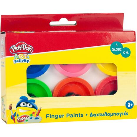 Δακτυλομπογιές PLAY-DOH 40ml (6 τεμάχια) (320-40002)