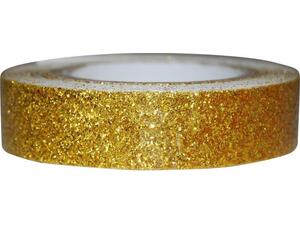 Αυτοκόλλητη ταινία glitter 1,5εκ., 2 μέτρα χρυσή (27774-18)