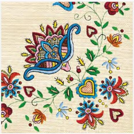 Χαρτοπετσέτα για Decoupage "μοτίβο με λουλούδια" 33x33εκ. (SLOG 016901) ( 1 τεμάχιο)