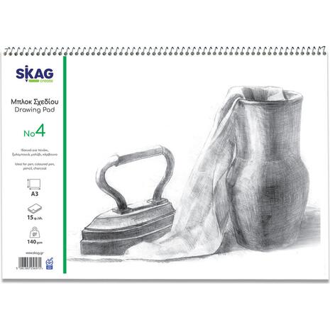 Μπλοκ Ελεύθερου Σχεδίου Skag Α3 No4 140 gr 15 φύλλων (256971)