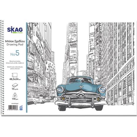 Μπλοκ Ελεύθερου Σχεδίου Skag 35x50cm No5 140 gr 15 φύλλων (256988)