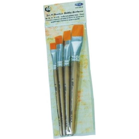 Σετ πινέλα SKAG Hobby Surfaces Νο 12,16,20 & 22 πλακέ (συσκευασία 4 τεμαχίων)