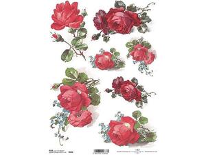 Ριζόχαρτο για Decoupage Next  "red roses" 21x29εκ. (ITD-R646) (1 τεμάχιο) - Ανακάλυψε όλα τα είδη που χρειάζεσαι για την αγαπημένη σου τεχνική Decoupage από το Oikonomou-shop.gr.