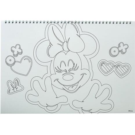 Μπλοκ Ζωγραφικής GIM Minnie Α4 23x33cm 40 φύλλων με αυτοκόλλητα (340-37416)