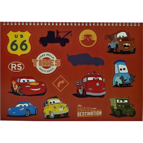 Μπλοκ Ζωγραφικής GIM Cars Α4 23x33cm 40 φύλλων με αυτοκόλλητα (341-35416)