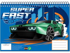 Μπλοκ Ζωγραφικής GIM Hot Wheels A4 21x29.7cm 30 φύλλων (349-28413)