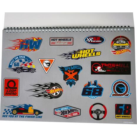 Μπλοκ Ζωγραφικής GIM Hot Wheels Α4 23x33cm 40 φύλλων με αυτοκόλλητα (349-28416)