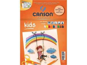 Μπλοκ Κολάζ (Κανσόν) Canson Colorline kids 25x35cm 220gr