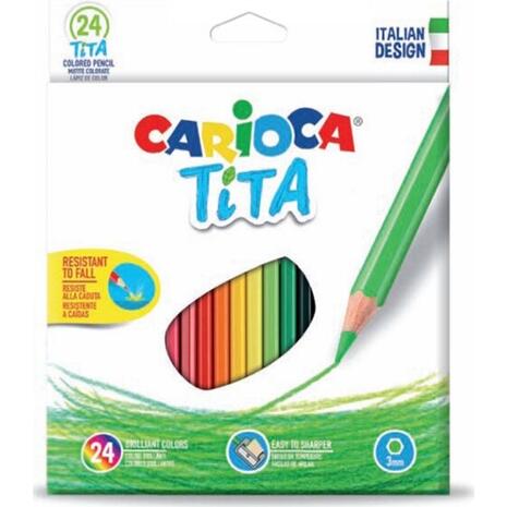Ξυλομπογιές Carioca Tita (συσκευασία 24 χρωμάτων) (Διάφορα χρώματα)