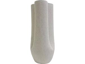 ΕΠΙΤΡΑΠΕΖΙΟ ΚΕΡΑΜΙΚΟ ΔΙΑΚΟΣΜΗΤΙΚΟ GLAZE HM4611.01 ΚΡΥΣΤΑΛΛΙΚΟ ΥΠΟΛΕΥΚΟ Φ14x34Υεκ