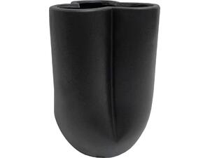 ΕΠΙΤΡΑΠΕΖΙΟ ΚΕΡΑΜΙΚΟ ΔΙΑΚΟΣΜΗΤΙΚΟ GLAZE HM4613.02 ΜΑΥΡΟ ΜΑΤ Φ16x22Υεκ
