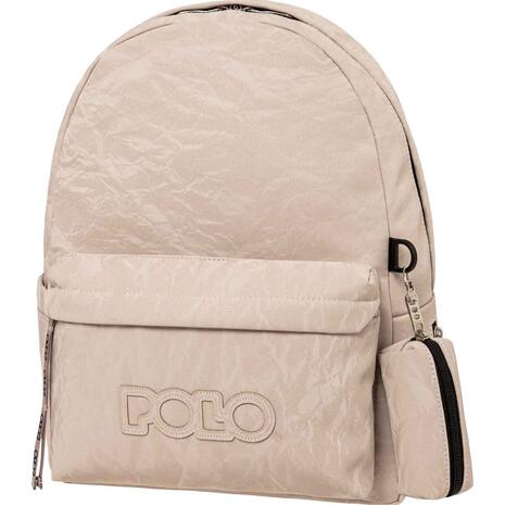 Τσάντα πλάτης 1+1 θέσεων Polo Gecko Light pink/ανοιχτό ροζ