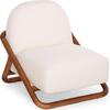 ΠΟΛΥΘΡΟΝΑ LOUNGE RAMROD SM9967 ΞΥΛΟ TEAK ΦΥΣΙΚΟ-ΕΚΡΟΥ ΜΠΟΥΚΛΕ 76x84x51-77,5Υεκ.
