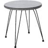 SALSA Τραπέζι Μέταλλο Βαφή Μαύρο, Wicker Γκρι (Ε244,Τ1)