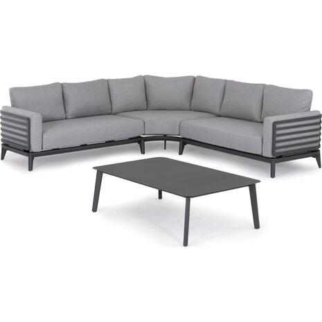 ΣΕΤ ΣΑΛΟΝΙ ΕΞ.ΧΩΡΟΥ 4ΤΜΧ ORION CORNER SM6191.01 ΣΚΟΥΡΟ ΓΚΡΙ ΑΛΟΥΜΙΝΙΟ & OLEFIN
