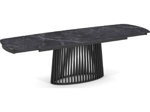 ΤΡΑΠΕΖΙ ΤΡΑΠΕΖΑΡΙΑΣ ΕΠΕΚΤΕΙΝΟΜΕΝΟ MEMNON SM18098 ΚΕΡΑΜΙΚΟ TOP-ΜΕΤΑΛΛΟ ΜΑΥΡΟ 180x90x76Υ