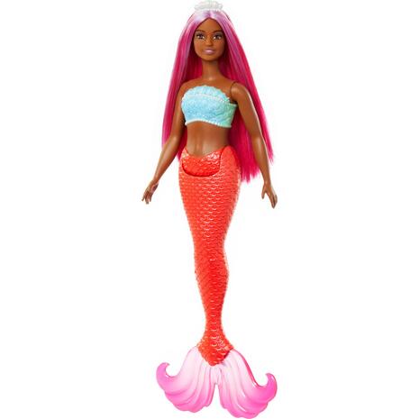 Κούκλα Barbie Mermaid with Colorful Hair, Tails and Headband Accessories (HRR04)