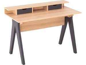 ΓΡΑΦΕΙΟ REXIN HM18290 ΜΕΛΑΜΙΝΗ ΣΕ SONAMA-ΓΚΡΙ 120x19-59x75-85,5ΥΥεκ.