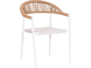 ΠΟΛΥΘΡΟΝΑ BERG HM6284.01 ΑΛΟΥΜΙΝΙΟ & TEXTILENE ΛΕΥΚΟ--P.E.TWISTED RATTAN 55x56x79Υεκ