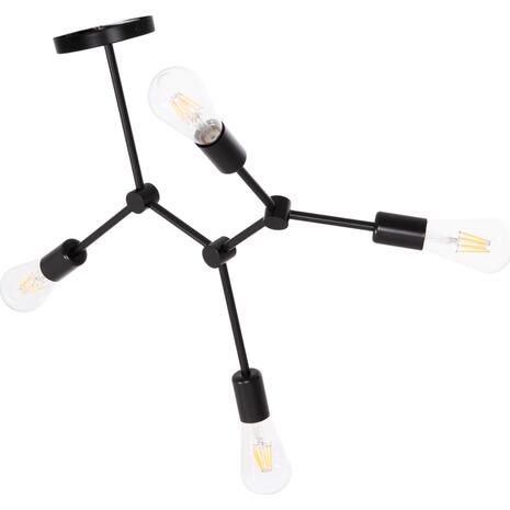 ΦΩΤΙΣΤΙΚΟ ΟΡΟΦΗΣ 4-ΦΩΤΟ LIGHTY HM7405.11 ΜΕΤΑΛΛΟ ΣΕ ΜΑΥΡΟ 57x5x52Υεκ.